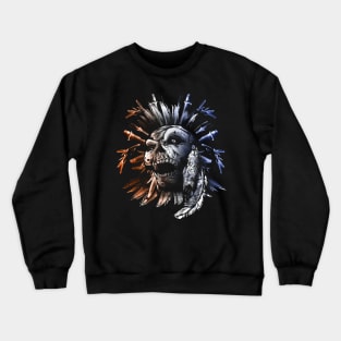 Tribal Skull Crewneck Sweatshirt